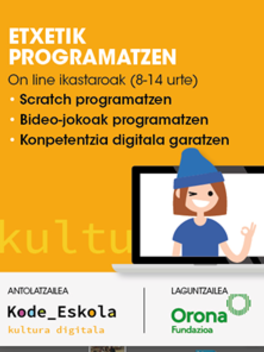 Cartel de Etxetik Programatzen